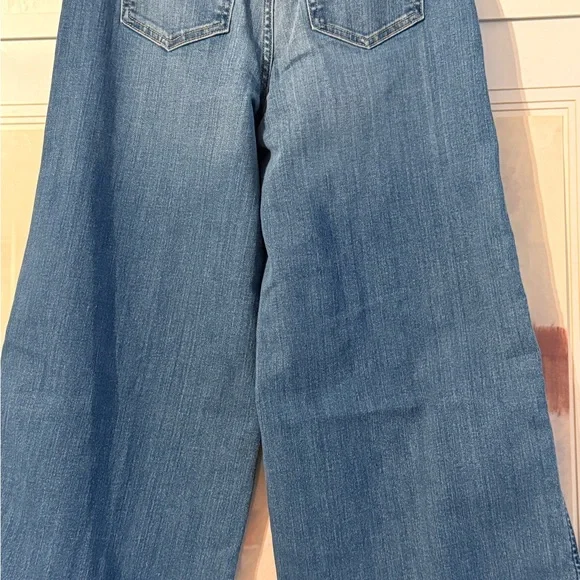 SPANX Wide Leg Jeans in Medium Blue Denim - Picture 1 of 4